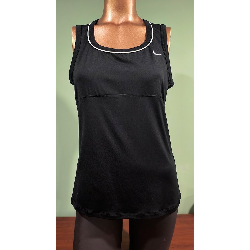 Nike Dri-FIT Womens Black Keyhole Back Performance Tank Top‎ Large